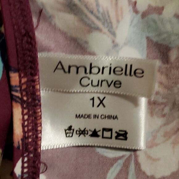 Ambrielle  Bandeau Bikini Swimsuit Top Floral - Picture 5 of 5